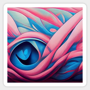 Graffit surrealism pink and  blue Sticker